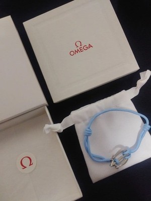 Omega Seamaster Cord Bracelet Summer Blue Stainless Novelty 2023 Unused W/ Box