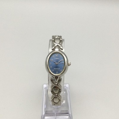 Timex Essentials Womens Watch 20mm Oval Blue Dial Silver  display picture 1