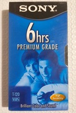Sealed Sony T120VRH Premium Grade VHS Video Tape