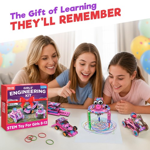 Girls' Engineering Kit for Kids 8+ | STEM Learning Toys | Birthday Gift Idea - Picture 9 of 9