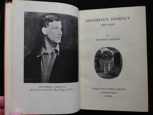 Siegfried's Journey 1916-1920 (1945-1st) Siegfried Sassoon, Memoir Autobiography - Foto 3 di 7
