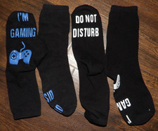 Gamer Socks Black Ankle Novelty Do Not Disturb I'm Gaming Socks Unisex 2 pair