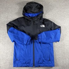 The North Face Jacket Boys XS 6 Blue Black DryVent 3-in-1 Hooded Fleece Lined