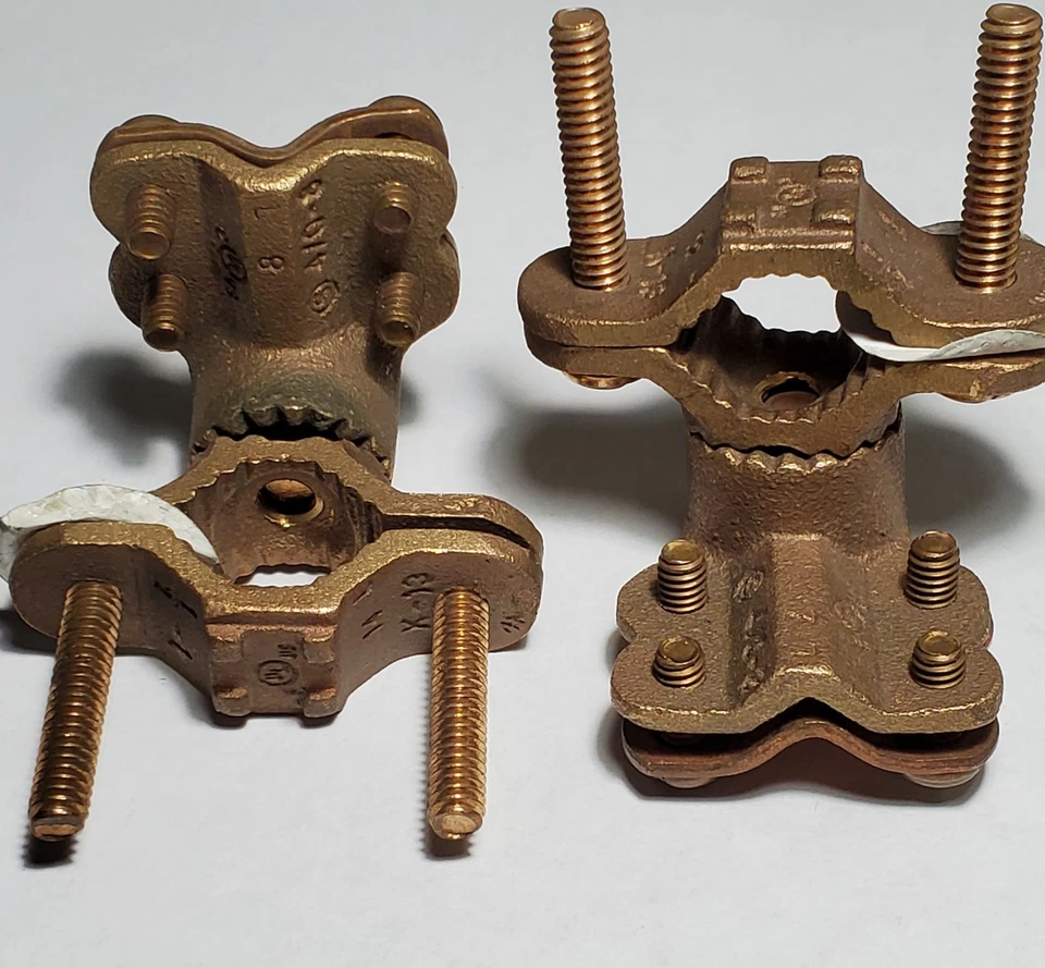 2-PACK Burndy C11HD4/0DB Cast Bronze Ground Clamp AWG #8-4/0 EMT & Ground ½-1" - Image 2 of 4