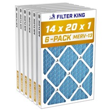 Filter King 14x20x1 Air Filter MERV 13, AC Furnace Filters 6-Pack 