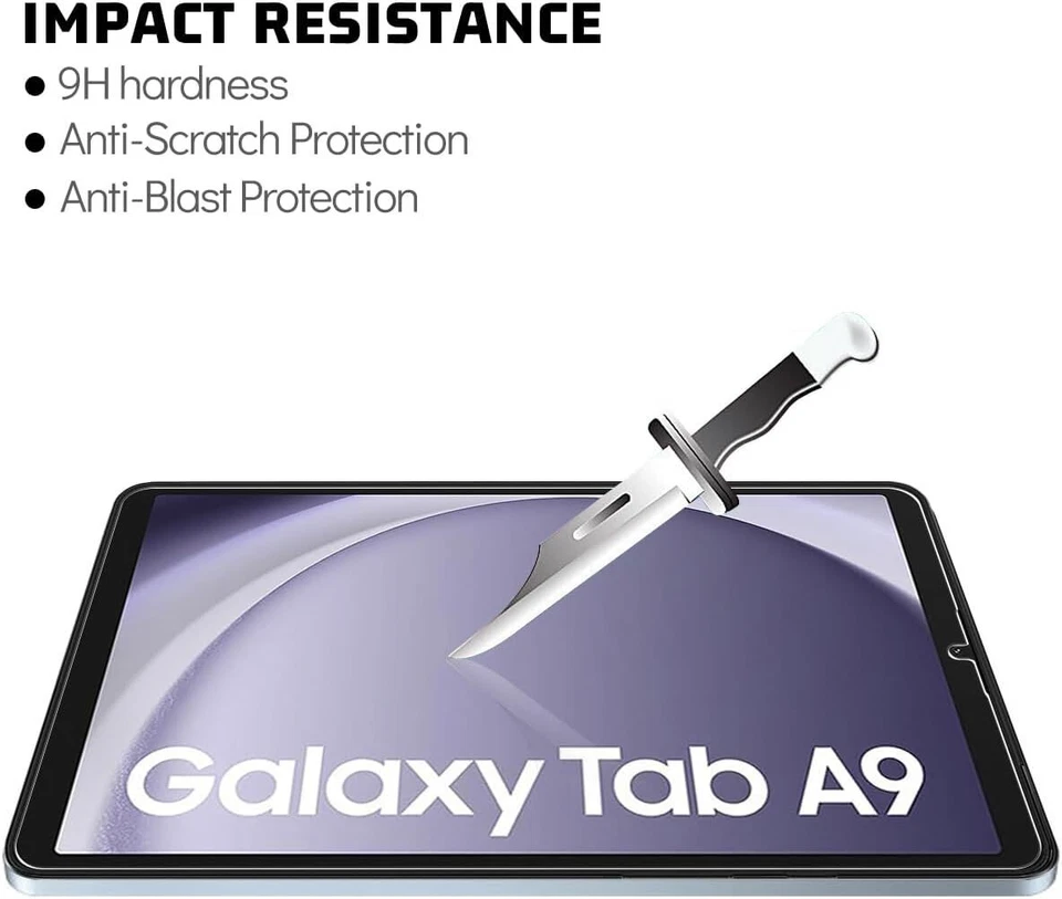 2Pcs Tempered Glass Screen Protector Cover Samsung Galaxy Tab A9 A9+ A8 A7 Lite - Image 4 of 4