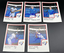 Lot of 5 Autographed 1986 ProCards Knoxville Blue Jays with Glenallen Hill