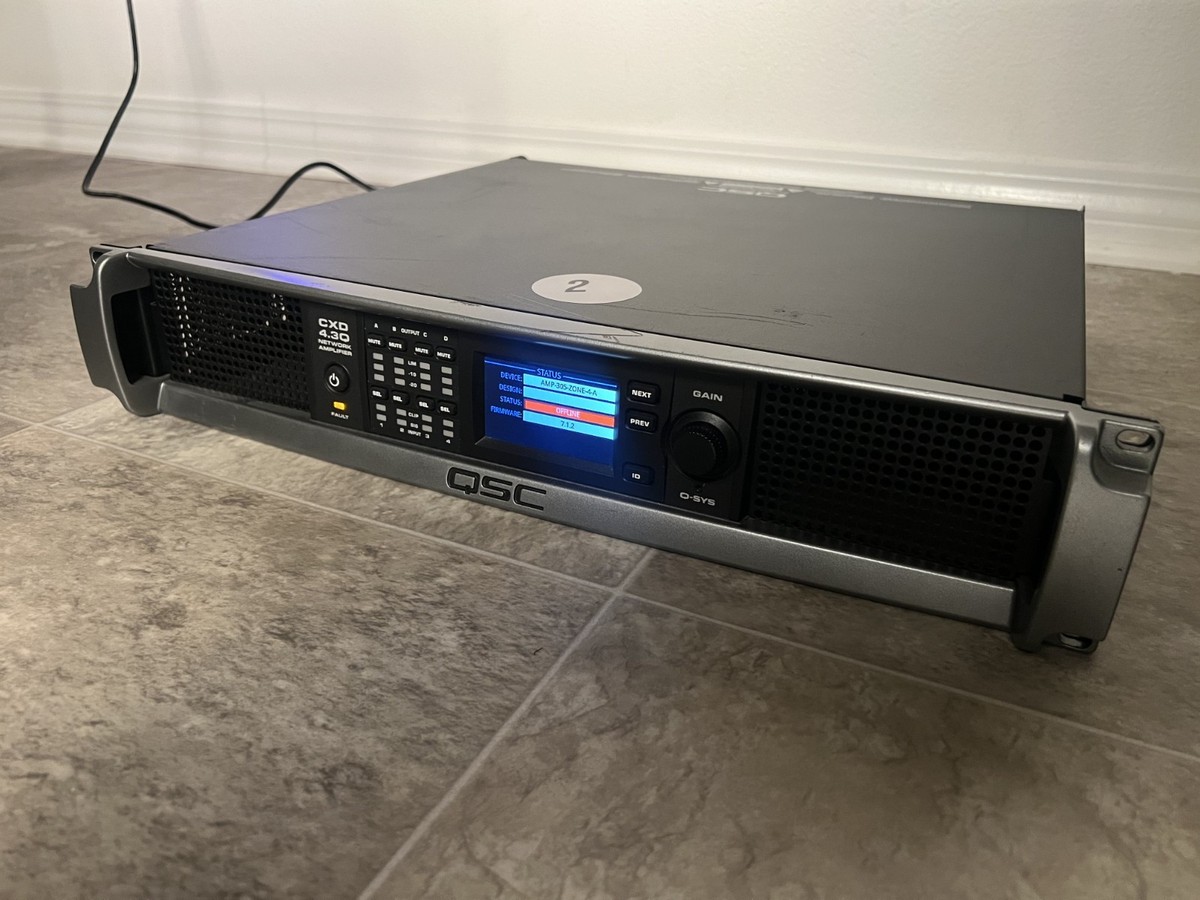 QSC CXD 4.3Q Network Amplifier Q-SYS 4-Channel DSP Amp Powers On