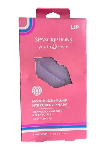 Spascriptions Youth Reset Moisturize + Plump Hydrogel Lip Mask (soften lips) 9z