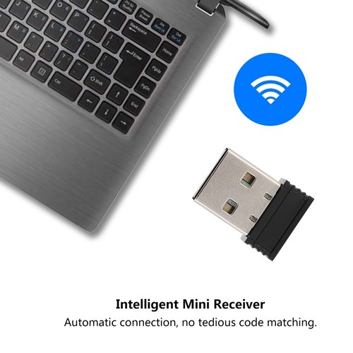 Portble 6D 2.4GHz Wireless Optical Cordless Mouse With USB Receiver For PC L NEW - Afbeelding 3 van 9