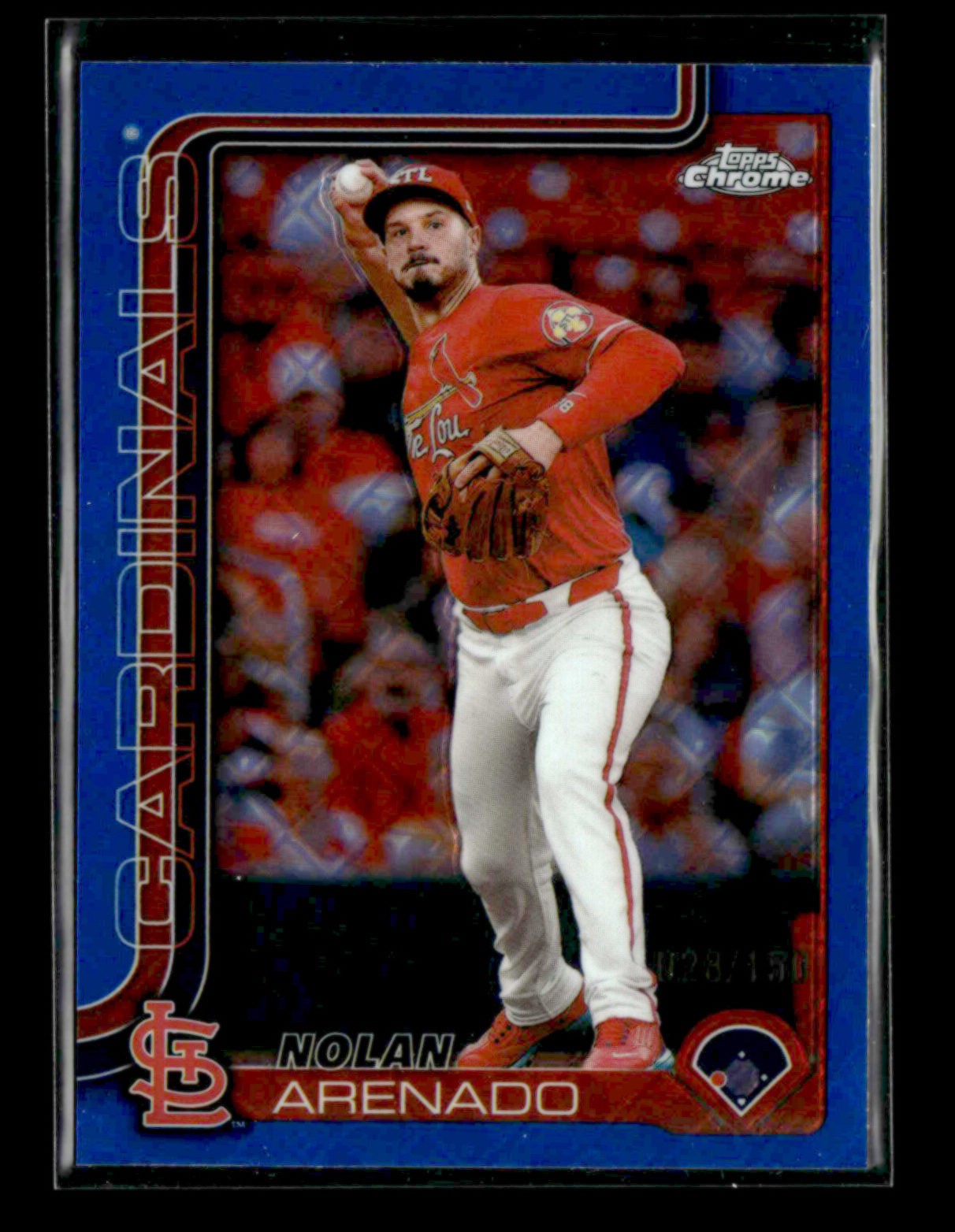 Nolan Arenado 2025 Topps Chrome Baseball Logofractor Blue 028/150 [xlz49