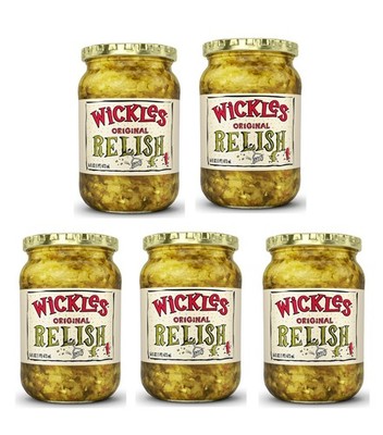 Wickles Original Relish Size 16 oz Jar (5 Pack) Sweet & Spicy Pickle Relish