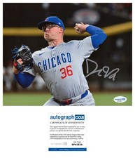 JORDAN WICKS SIGNED CHICAGO CUBS MLB 8x10 PHOTO - ACOA COA