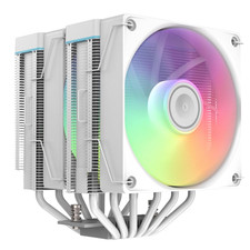 IX20 ARGB Air Cooling Fan, Twin Tower CPU Cooler,Dual Fans White