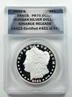 2023-S $1 Morgan Silver Dollar ANACS PF70 DCAM Proof Advance Release w/ PCS Box