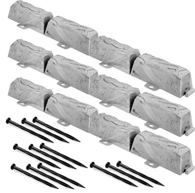 16 Pack Garden Landscape Edging Borders, Lawn Edging for Landscaping, No Dig ...