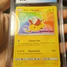 ASH'S PIKACHU 2017 POKEMON SM BLACK STAR PROMO I CHOOSE YOU! #SM108 CGC 8.5