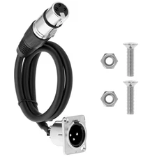 No-Solder XLR Pass Through Cable Female to Male for Patch Panels Stage Box Audio