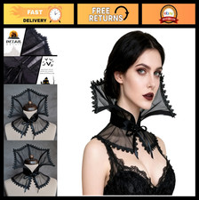 Gothic Victorian Vampire Collar for Women - Detachable Black Dracula Witch Acces