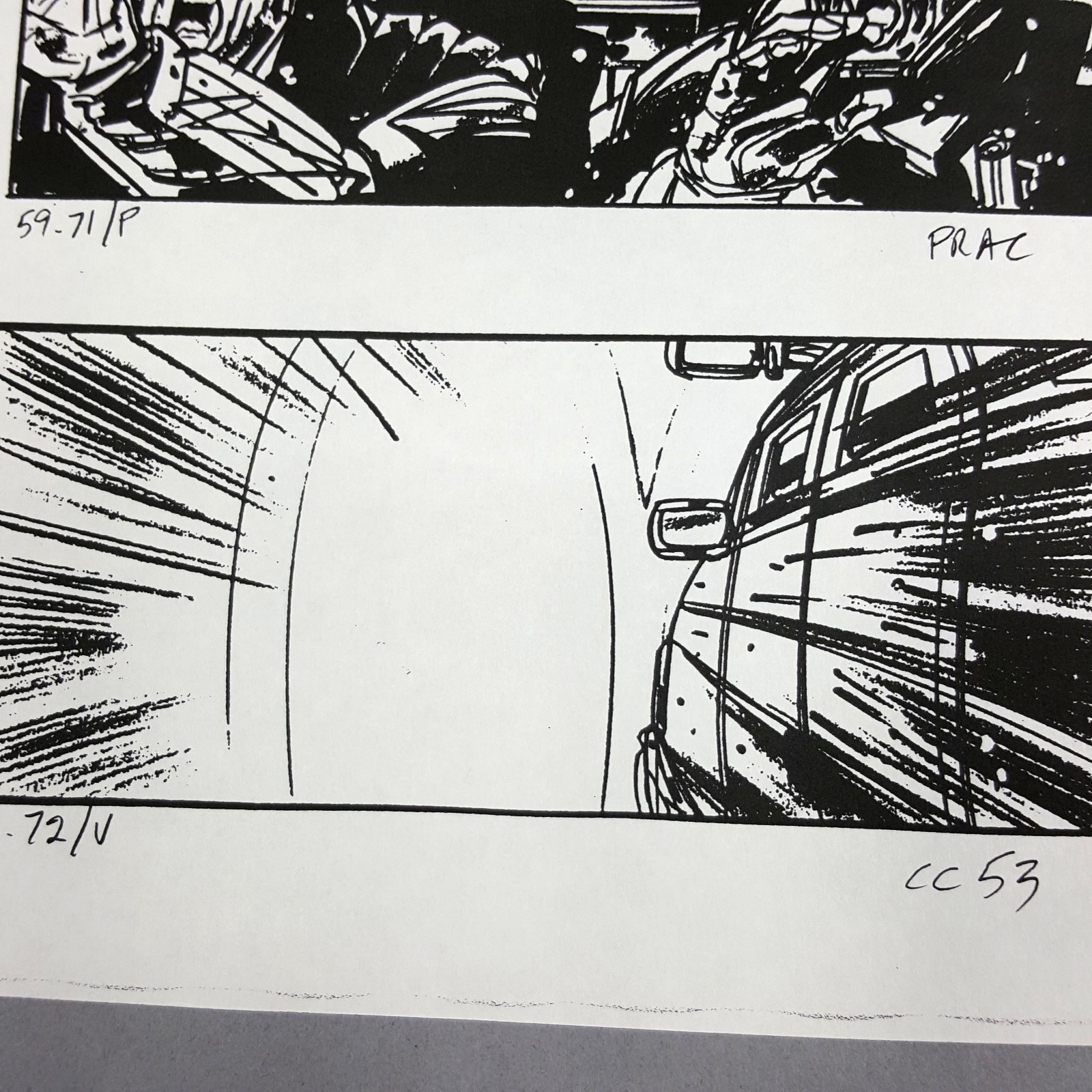 Image 17 of The Fifth Element - Production Used Storyboard, Cab Chase 166-168 , COA