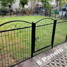 5x Decorative Garden Fences and Borders No Dig Metal Panel Edging Animal Barrier