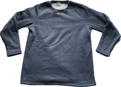 Grey Sweater Sherpa Fleece Inner Lined Very Warm Size Medium