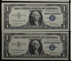Old Money LOT of 10 1957 $1 Silver Certificates plain series XF to AU AA4727 — photo 5