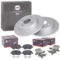 Abs Bremsscheiben 240Mm + BelÄGe + BremssÄTtel Hinten Passend FüR Opel Astra H