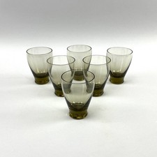 Russel Wright Morgantown 6 Chartreuse Juice Glasses American Modern VG-EX