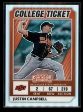 2022 Elite Extra Edition Justin Campbell #CTO-23 College Tickets Optic Holo