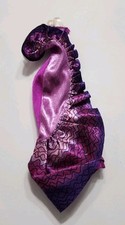 BARBIE DRESS PURPLE METALLIC RUFFLE COCKTAIL PARTY FASHION CUTE DOLL CLOTHES
