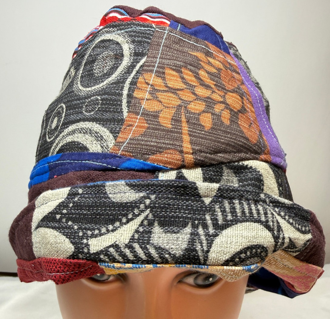 Boho Patchwork Bucket Hat Reversible - image 1