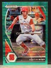 2021 Panini Prizm Draft Picks #PDP165 Austin Murr Green Pulsar Prizm