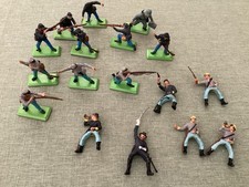 Vtg DEETAIL BRITAINS LTD 1971 CIVIL WAR Soldiers Green Cast Iron Lot Of 17