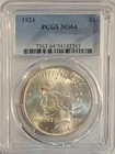 1924, PCGS, MS-64, MORGAN SILVER DOLLAR