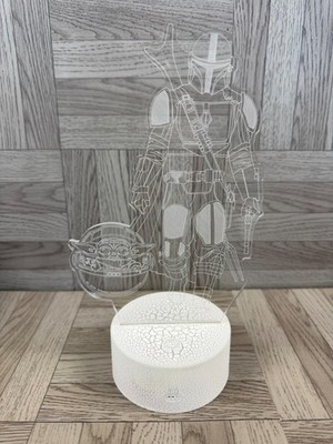 Star Wars - Mandalorian & Grogu - 3D Lampe Illusion