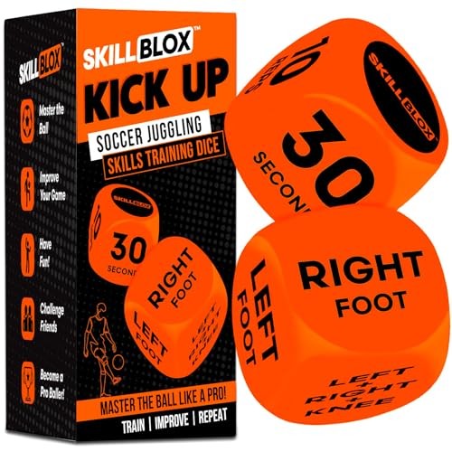 Soccer Kick Up Training Dice (2 pcs) - Soccer Gifts Soccer Kick Up Skill Dice