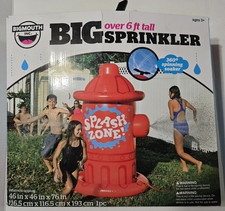 BigMouth Inc. Splash Zone Over 6 Ft Tall 360  Spinning Red Sprinkler 46x46x76 in