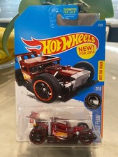 2016 Hot Wheels #7 HW Race Team 7/10 BONE SPEEDER Dark Red w/Black OH5 Spokes