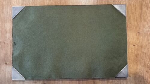 Schreibtischunterlage Schreibtischauflage 45x28cm antik vintage silber Grün - Bild 1 von 14
