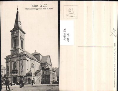 225106,Wien Hernals Calvarienberggasse m. Kirche pub Sperling 1230