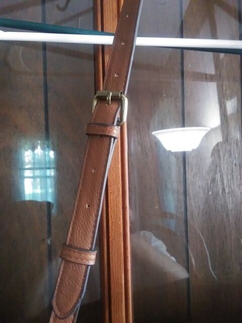 NWT Merona Brown Faux Leather Crossbody Handbag Bag With Adjust/Detach Strap NEW ZV11823