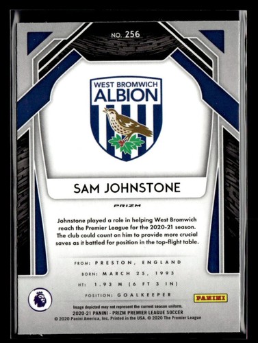 Sam Johnstone 2020-21 Panini Prizm EPL Red White Blue Prizm #256 RC - Picture 2 of 2