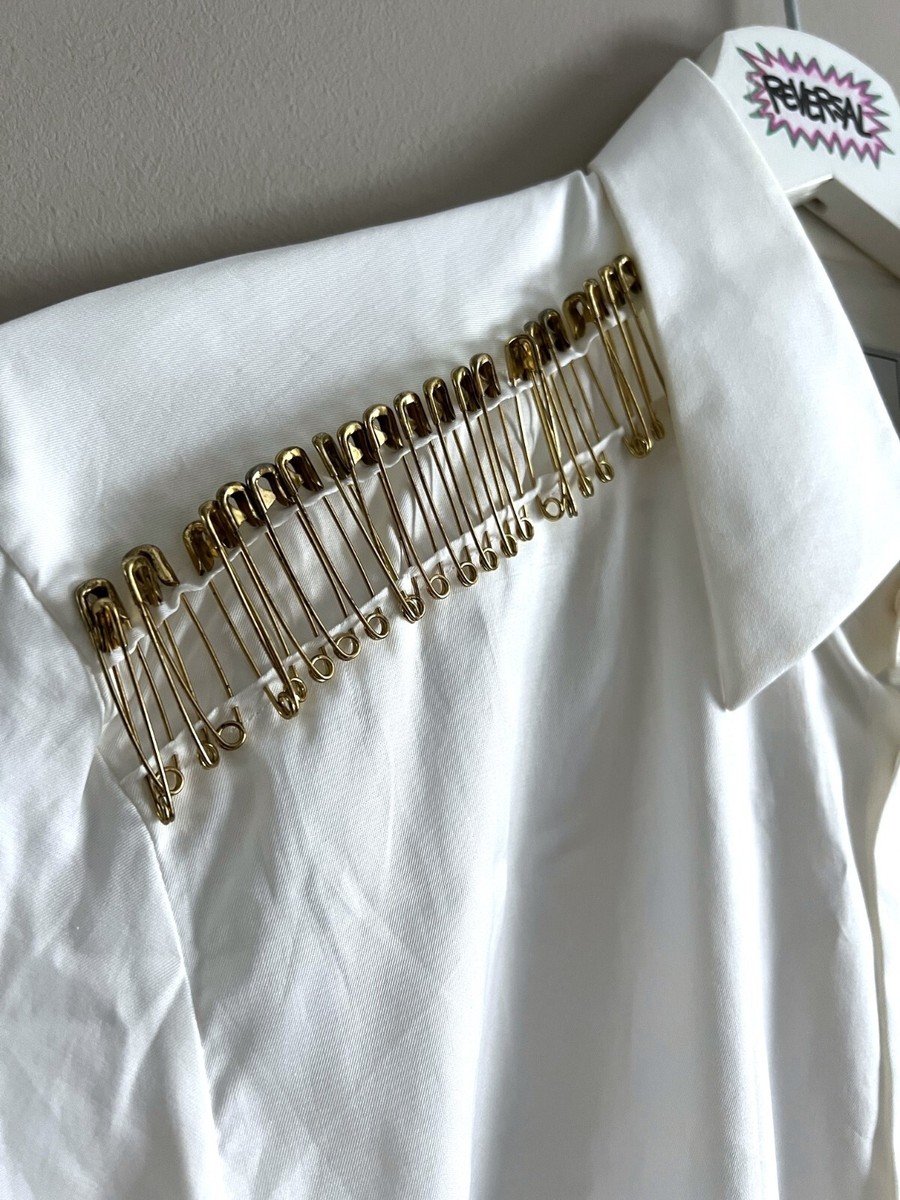Vivienne Westwood MAN Safety Pin Shirt Punk Rare Button M | eBay