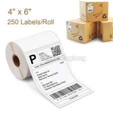 4 x 6 Direct Thermal Shipping Address Printing Labels 250/Roll For Zebra/Rollo