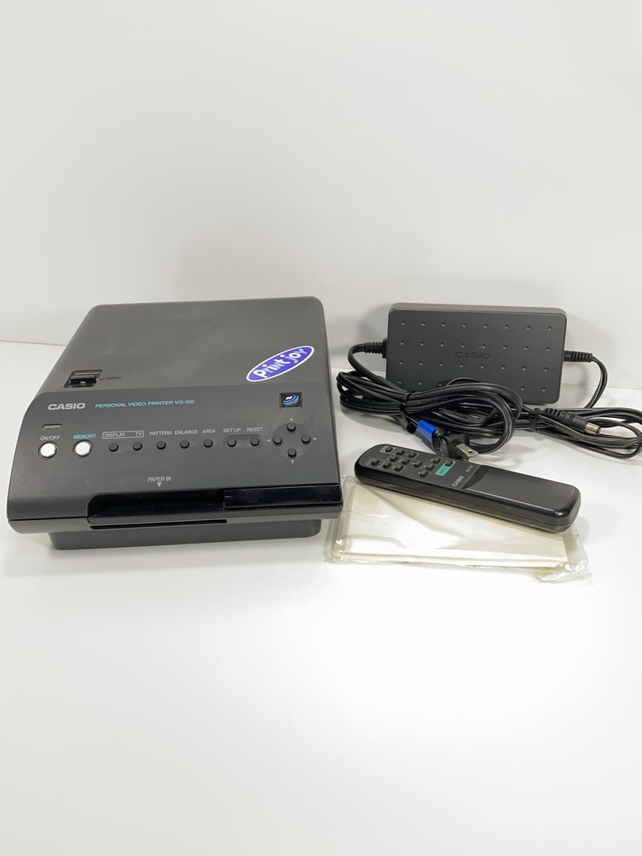 Vintage Casio Personal Video Printer VG-100 w/ Remote Control | eBay