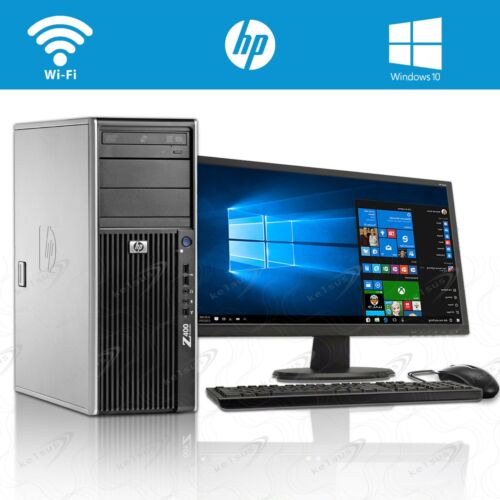 HP Desktop Tower PC TFT Monitor Bundle 8GB RAM 1TB HDD Windows 10 Computer - Picture 1 of 5