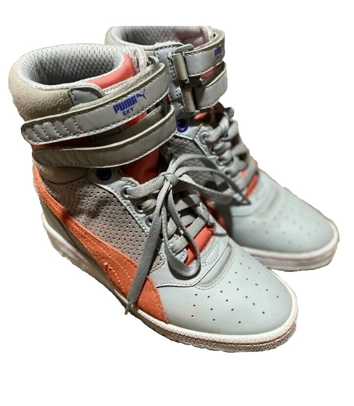 Tacones superiores de cuero con cuña para mujer PUMA