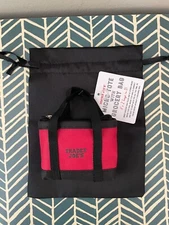 Trader Joe's Mini Tote Folded 2 in 1 Shopping Bag .Complimentary black dust bag