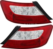 For 2006-2008 Honda Civic Coupe Tail Light Set Driver and Passenger Side